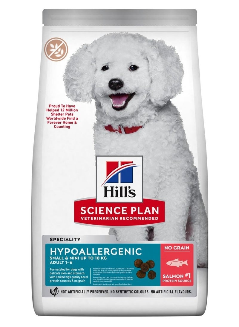 Hill’s Science Plan Hypoallergenic Small & Mini Adult Dry Dog Food With Salmon (1.5KG)