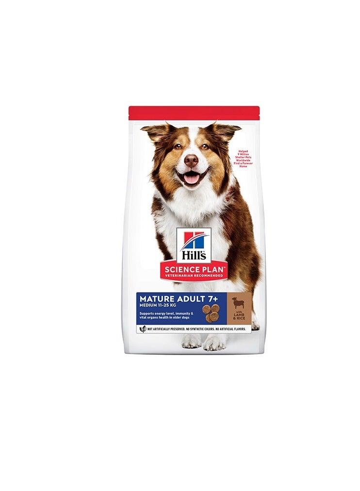 Hill's Science Plan Medium Mature Adult 7+ Dog Food with Lamb & Rice