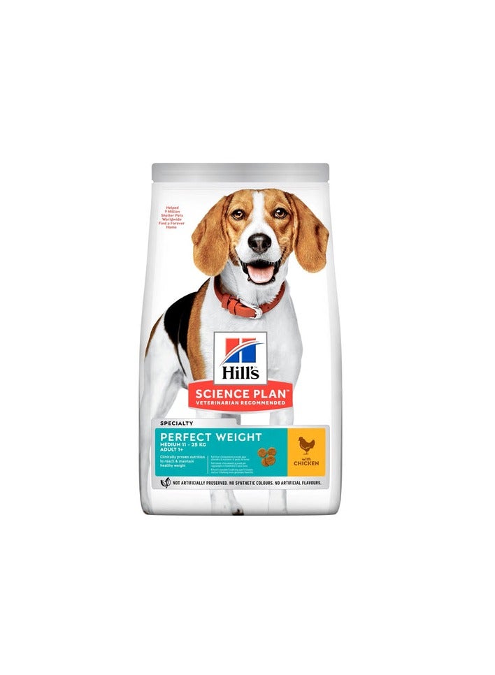 Hill’s Science Plan Perfect Weight Medium Adult Dog Food with Chicken