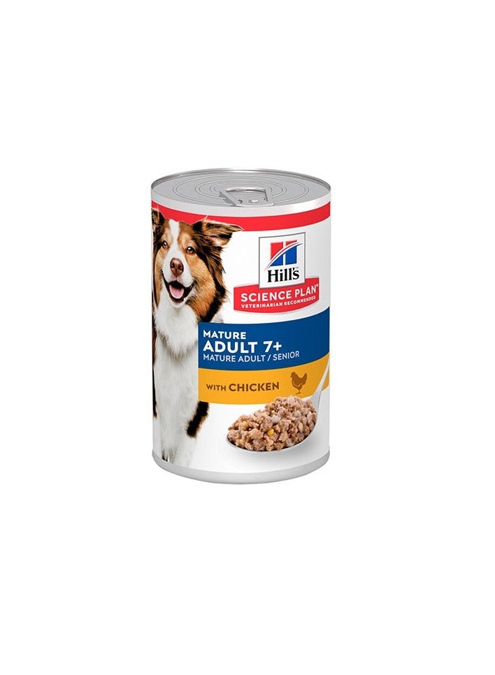 Hill's Science Plan Mature Adult 7+ Dog Food with Chicken 370g x 12