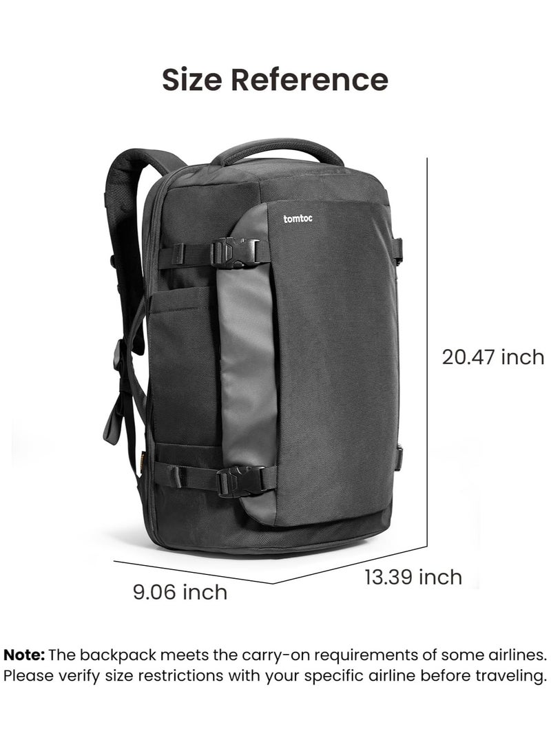 Navigator-T66 Travel Backpack 40L, TSA Friendly Flight Approved Carry-on Luggage Hand Water-resistant Lightweight Business Rucksack, Durable Large Weekender Bag Daypack Fits 17.3 Inch Laptop