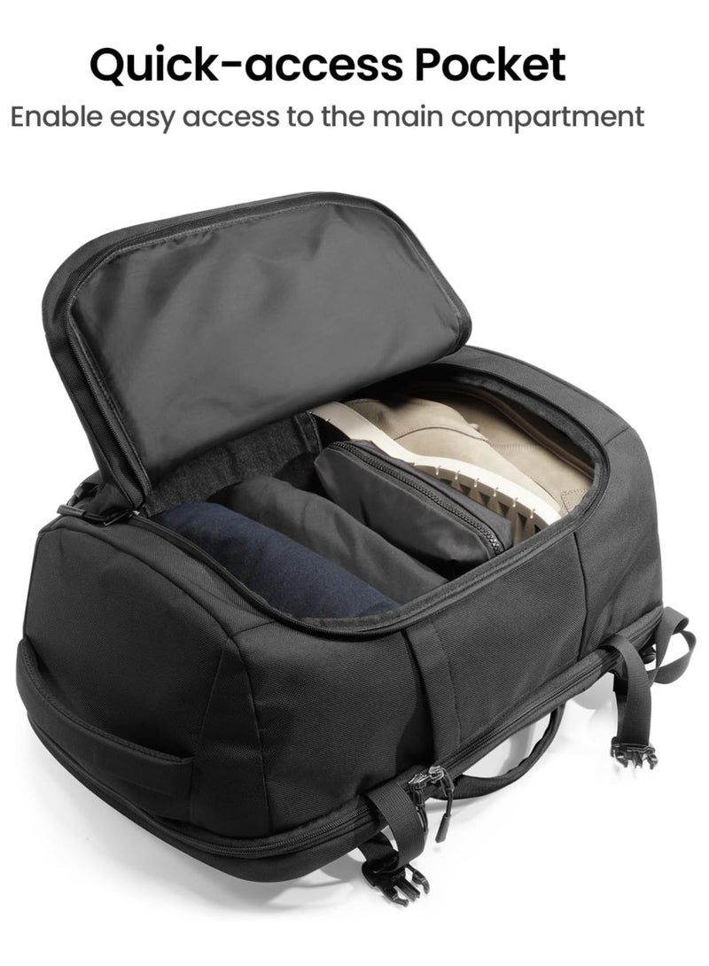 Navigator-T66 Travel Backpack 40L, TSA Friendly Flight Approved Carry-on Luggage Hand Water-resistant Lightweight Business Rucksack, Durable Large Weekender Bag Daypack Fits 17.3 Inch Laptop