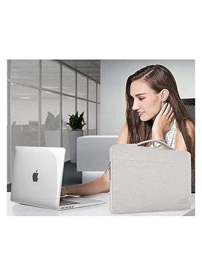 Compatible with MacBook Pro 14 inch Case 2023 2022 2021 Release M2 A2779 A2442 M1 Pro/Max Chip Touch ID, Plastic Hard Shell&Sleeve Bag&Keyboard Skin&Webcam Cover&Screen Protector, Clear&Gray