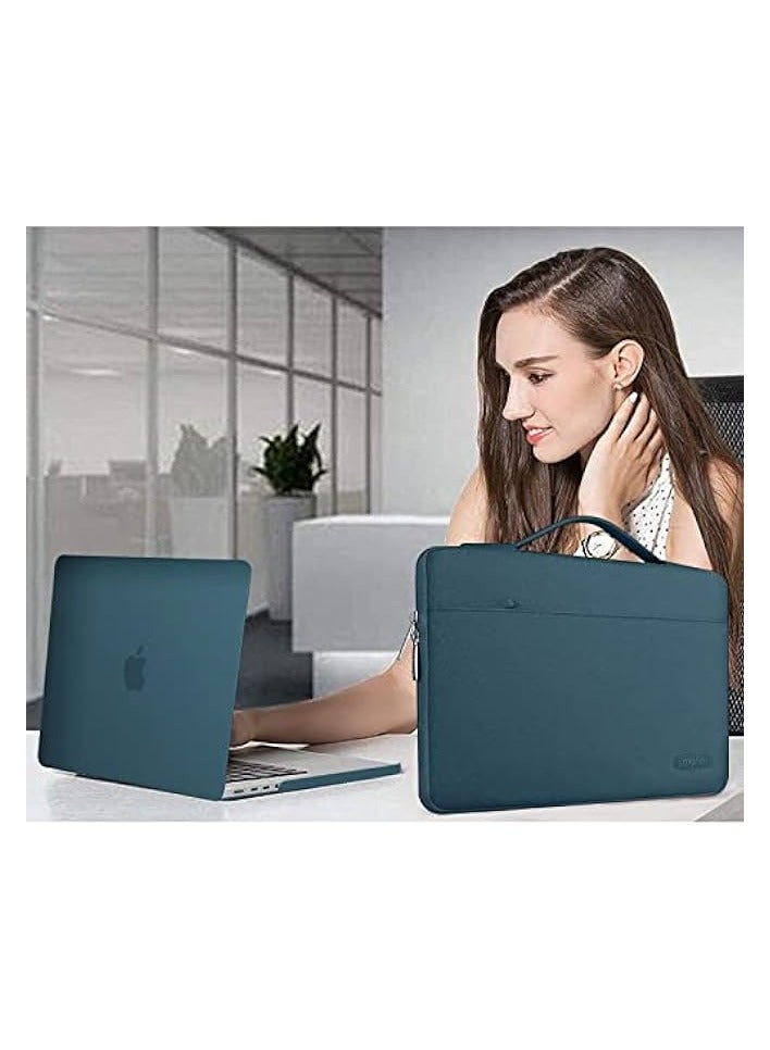 Compatible with MacBook Pro 16 inch Case 2023 2022 2021 Release M2 A2780 A2485 M1 Pro/Max Chip Touch ID, Plastic Hard Case&Sleeve Bag&Keyboard Skin&Webcam Cover&Screen Protector, Deep Teal