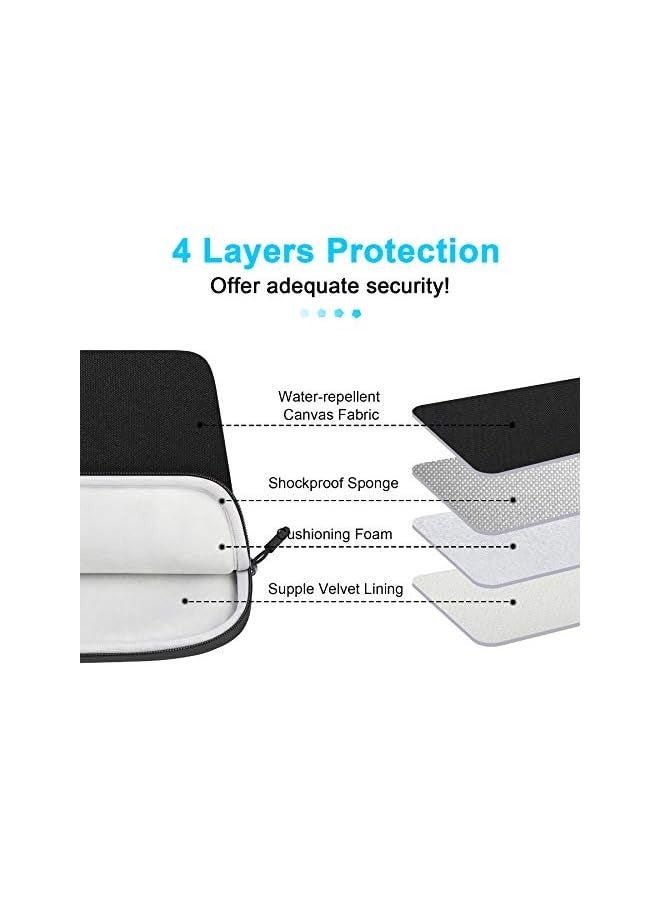 Laptop Sleeve Case for 16 inch New MacBook Pro M3 Pro/Max M2 M1 Pro/Max A2991 A2780 A2485 A2141 2023-2019 | 15 inch MacBook Pro 2012-2018 | 15 inch Surface Book 3/2/1 Computer Notebook Bag,Black