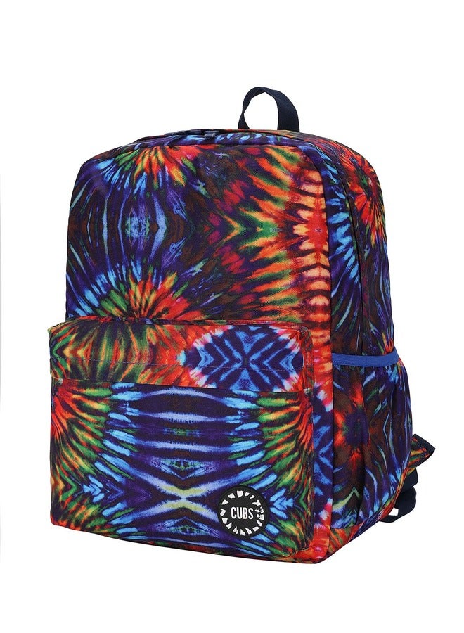 CUBS Junior Tie-Dye Waterproof Kids Backpack – 28L School Bag for Girls & Boys (Ages 6–12) | Fits 15