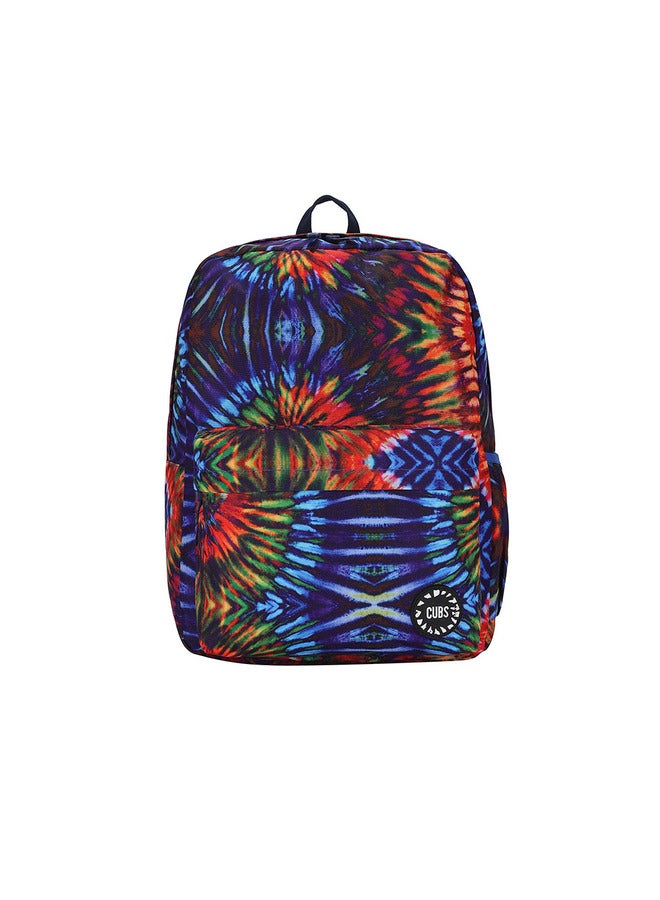 CUBS Junior Tie-Dye Waterproof Kids Backpack – 28L School Bag for Girls & Boys (Ages 6–12) | Fits 15