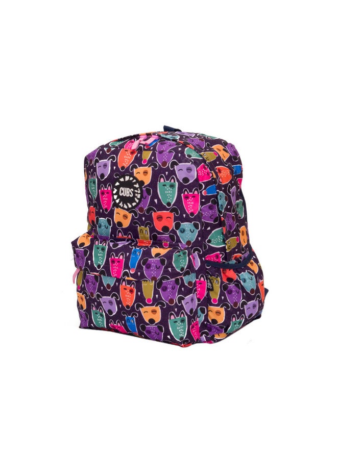Dogs Print Waterproof Kids 28L Backpack With Zip Closure Ideal For 6-12 Years Age Group Compatible With 15 Inch Laptop