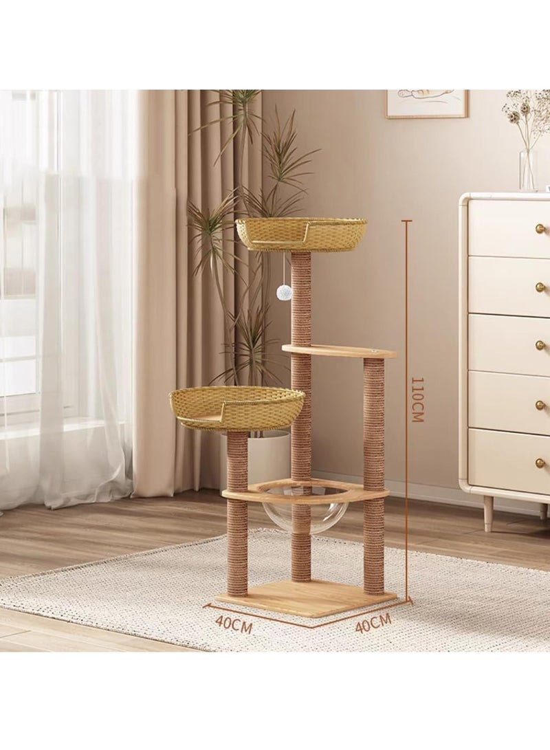 Cat Tree with Sisal Scratching Posts Cat Play House Large Multi Level and Rest Place Tower for Cats