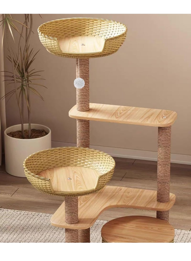 Cat Tree with Sisal Scratching Posts Cat Play House Large Multi Level and Rest Place Tower for Cats