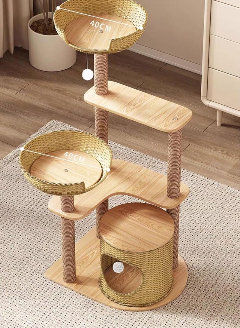 Cat Tree with Sisal Scratching Posts Cat Play House Large Multi Level and Rest Place Tower for Cats