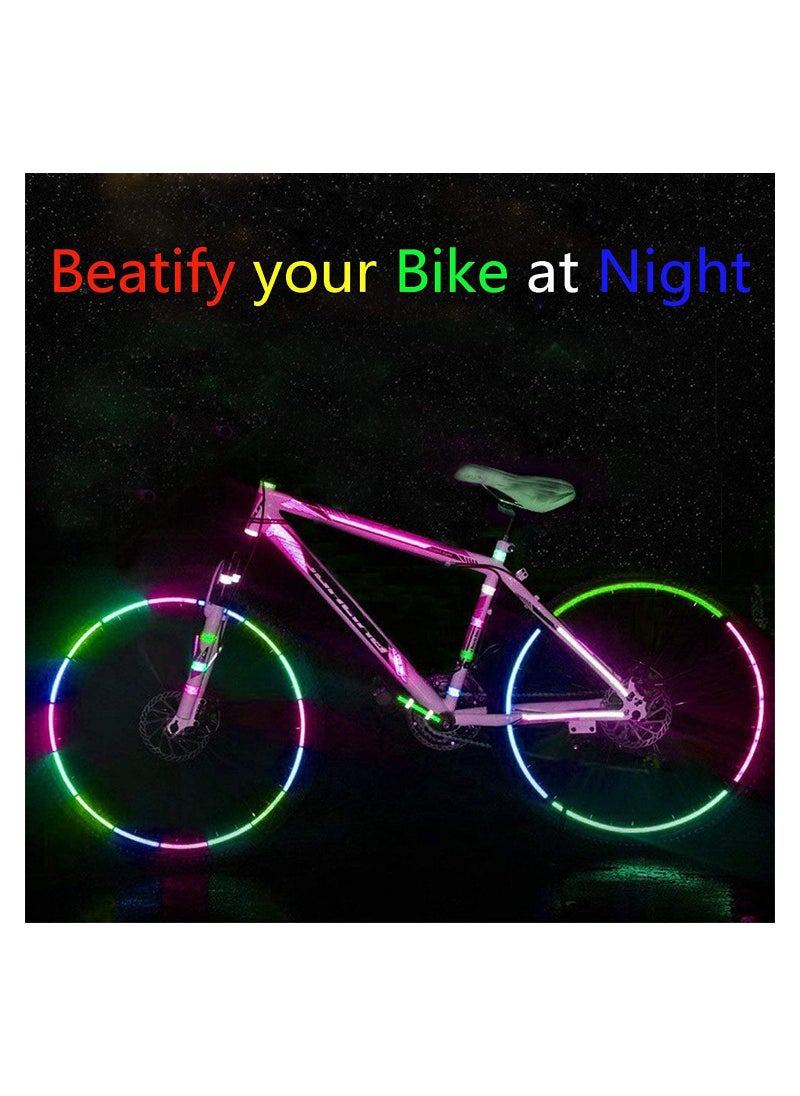 Reflective Tapes 5 Colors, Safety Reflective Warning Stickers, Self-Adhesive DIY Rim Outdoor Lighting Sticker Waterproof Reflective Adhesive Tape Stripe, for Bike, Motorcycle, Car, Bicycle Decoration