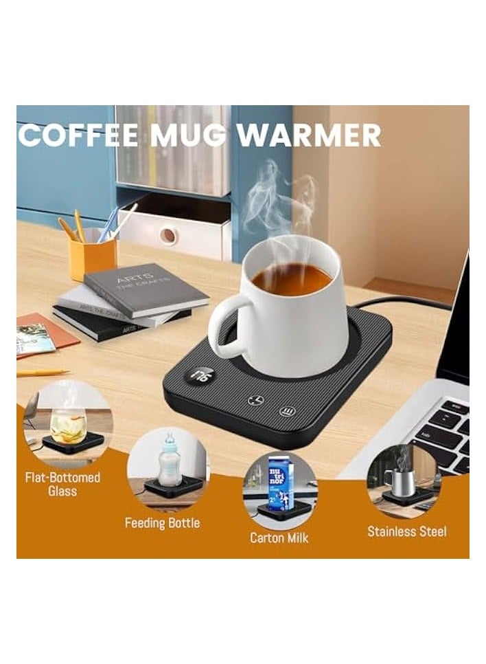 Mug Warmer,3-Temp Settings Coffee Mug Warmer,Automatic Shut Off Coffee Warmer,Mug Warmer for Desk with Anti-Scalding Silicone,Portable Coffee Cup Warmer