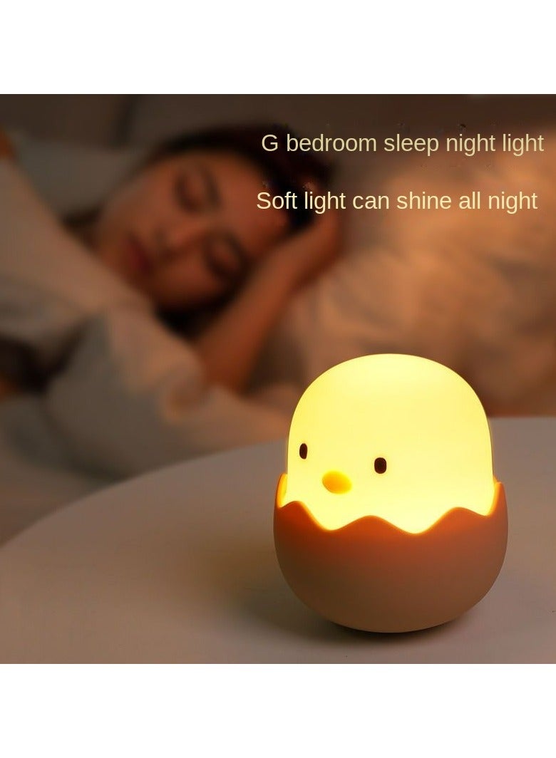 Night Light for Kids, Cute Chicken Night Light Gifts for Kids Room Nursery Baby Bedroom Toddler Teen Girls Kawaii Room Decor, Rechargeable Silicone Chicken Cute Lamp