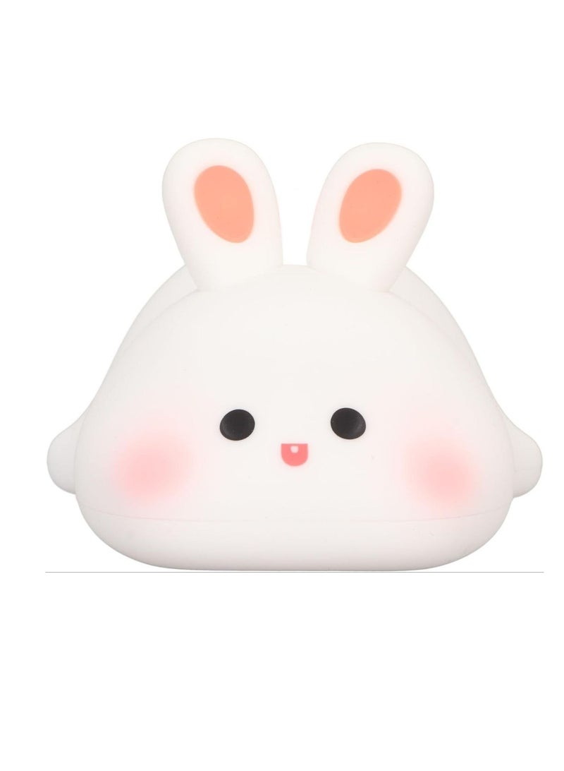 Kawaii Rabbit Night Light, Soft Silicone Night Light for Kids, USB Rechargeable Portable Night Lamp, Cute Room Decor for Baby Toddler