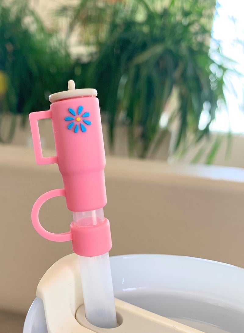 Stanley Quencher H2.0 Flow State 40oz Flamingo Pink Stainless Steel Vacuum Insulated Tumbler with Lid, 2 Straw and 3 Straw Stoppers for Water and Iced Tea, Cold Retention