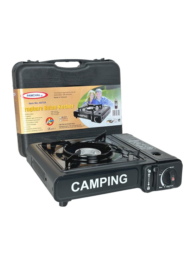 Camping Stove Picnic Portable Stove With Box Black