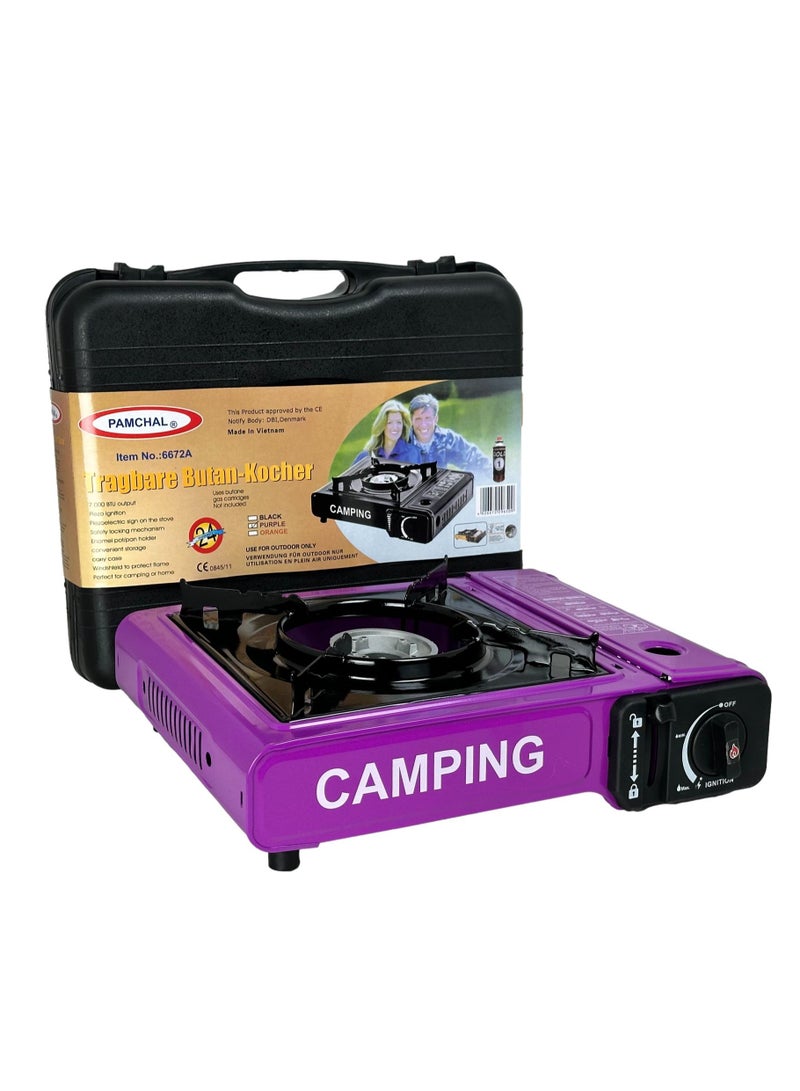 Camping Stove  Picnic Portable Stove With Box Purple