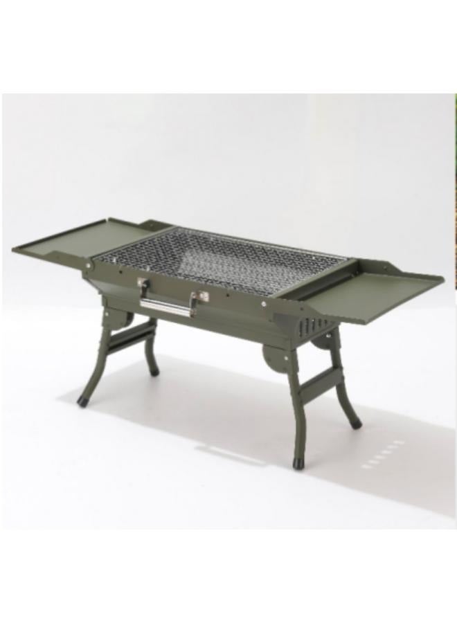 Foldable Camping Barbecue Grill for Family Home Outdoor Heavy Duty Folding Charcoal Barbecue Cooking Grill Picnic Accessories