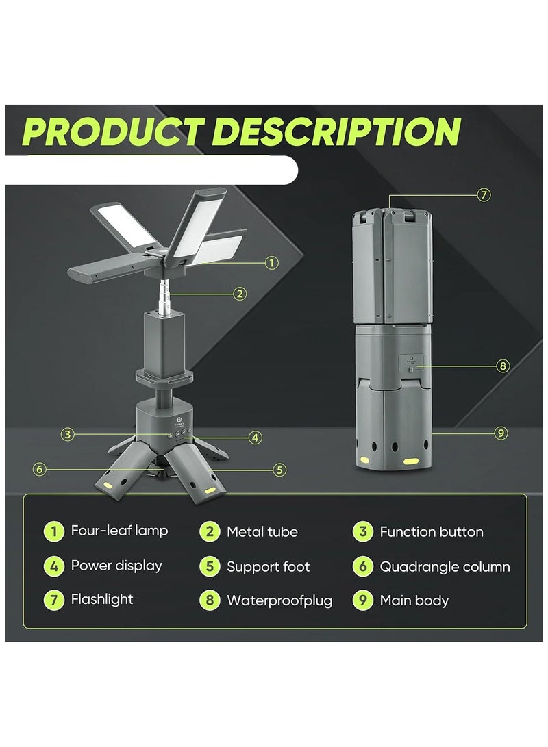 Toby's brand New Portable Camping Light Stretchable Camping Lamp with Lighting Modes LED Light with Magnet IPX5 Waterproof for Camping Hiking with Power 25W Color Temperature 1500-6500K