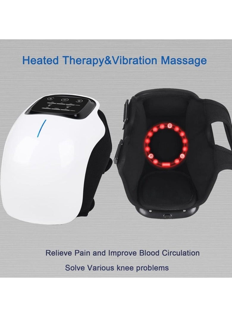 Knee Massager for Pain Relief, 3-in-1 Cordless Knee Massager with 3 Heat, Air Compression & Vibration, Relax Tight Muscles and Helps Joint Discomfort, Gifts for Friends and Family