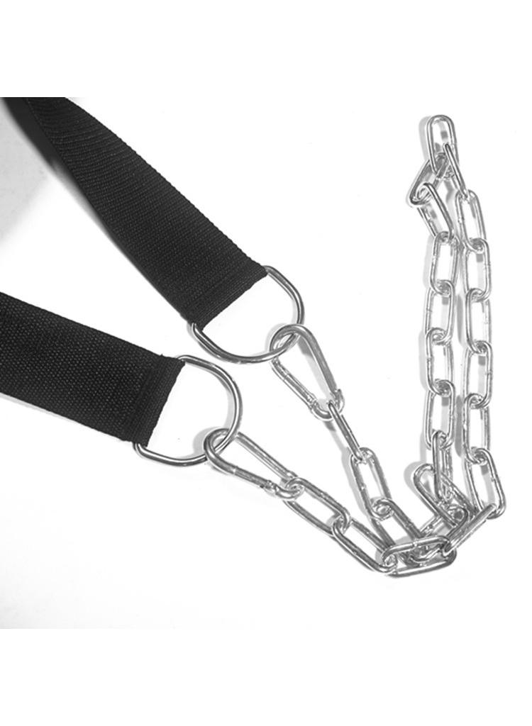 Head And Neck Trainer Head Exerciser Builder Support With Adjustable Neck Strap And Steel Chain For Weight Lifting Neck Strengthening And Resistance Training