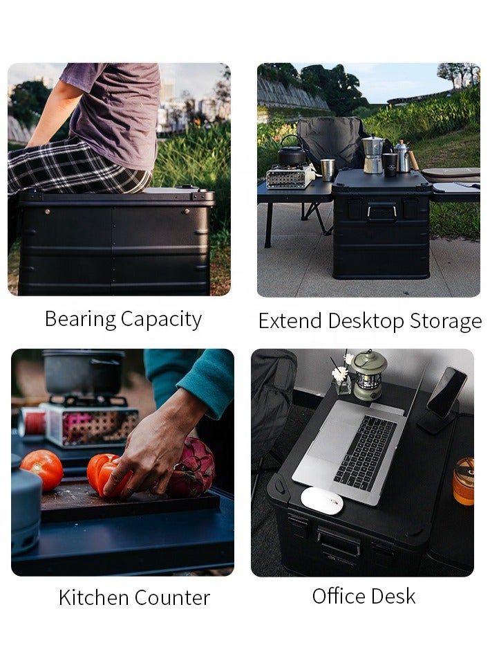 Outdoor Camping Aluminum and magnesium alloy Kitchen Boxes and Folding Cooking Table, fishing gear organizer, toy organizer, home clothes organizer