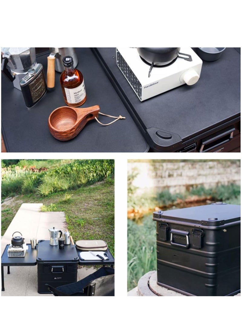 Outdoor Camping Aluminum and magnesium alloy Kitchen Boxes and Folding Cooking Table, fishing gear organizer, toy organizer, home clothes organizer