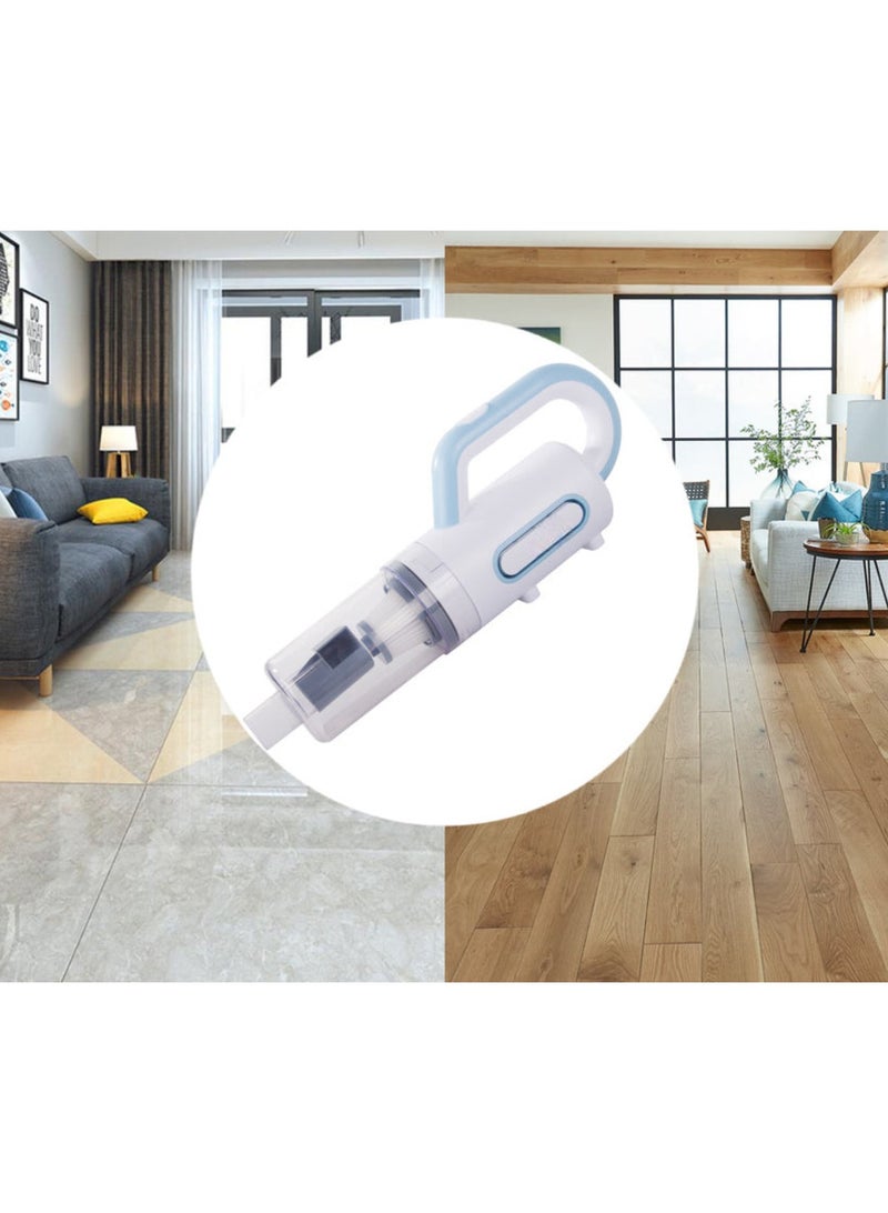 Powerful 800W Handheld Vacuum Cleaner with 6 Nozzles, 4.6m Cord, 600ml Bagged Capacity, Ideal for Home, Car & Furniture - Versatile White Design with Multiple Attachments for Efficient Cleaning