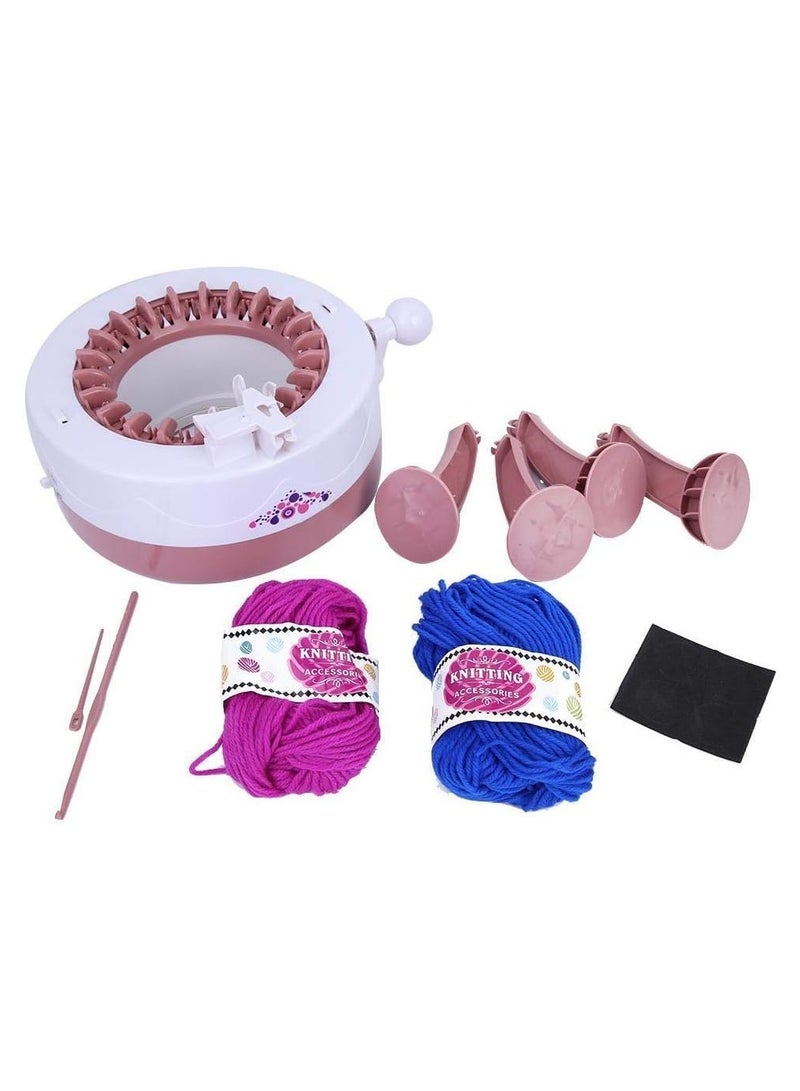 22 Needles Knitting Machine Smart Weaving Knitting Round Loom with Row Counter, Knitting Board Rotating Knit Loom Machine Kit for Adults/Kids Birthday Gift