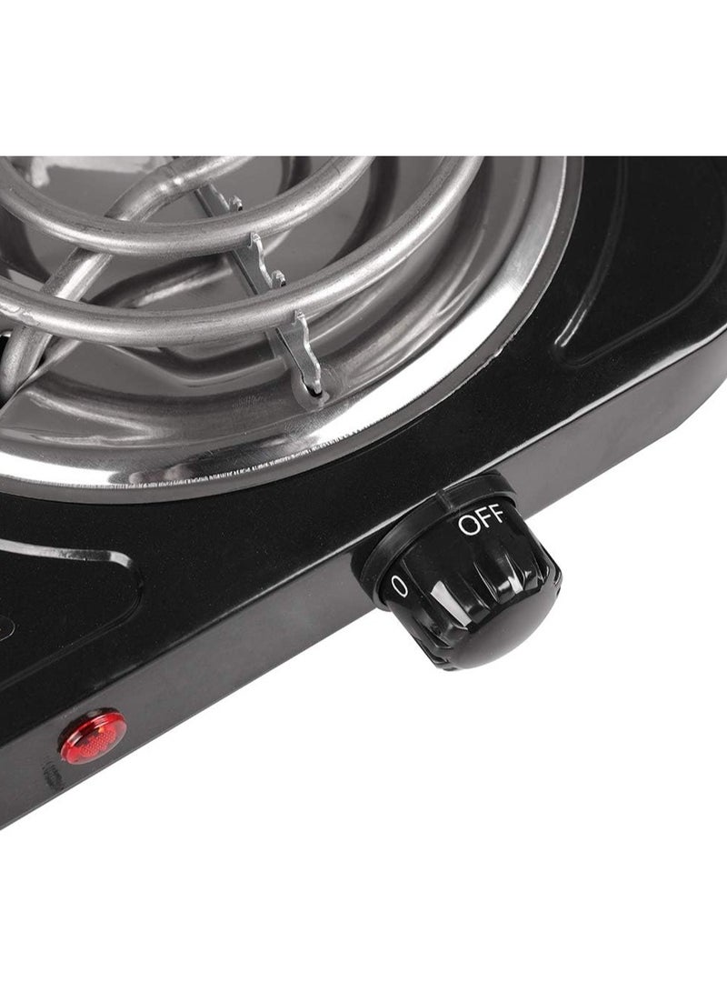 Portable Electric Double Coil Burners - Countertop Hot Plate with Automatic Temperature Control for Home and Outdoor Cooking