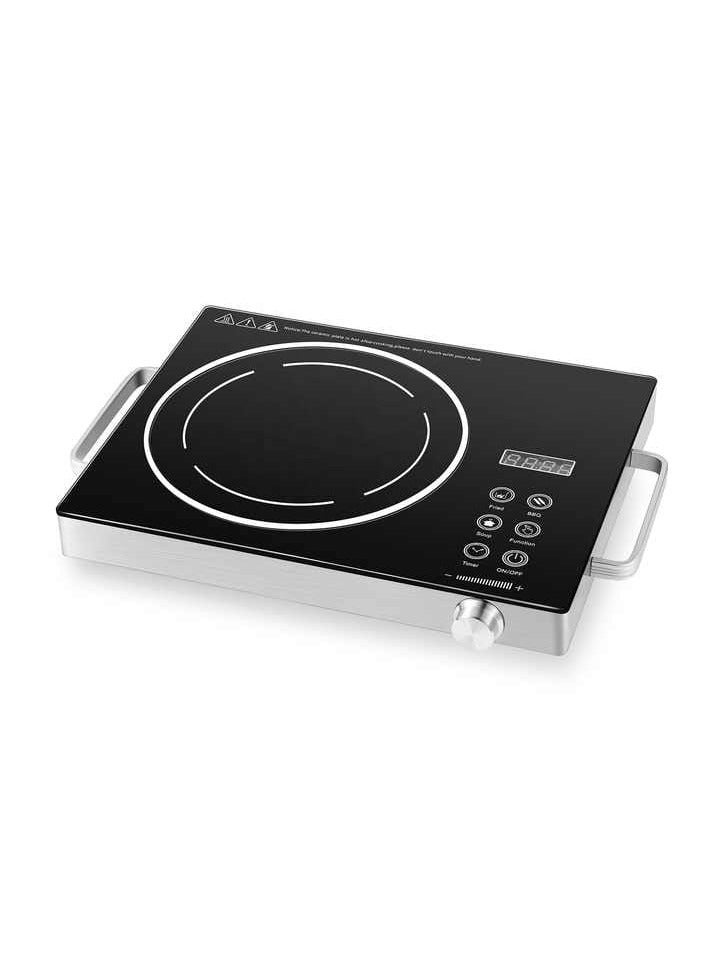 Digital Infrared Cooker – Single Infrared Burner with Adjustable Temperature, Multi-Function Cooking Hob with Button Control, 180-Min Timer for Hot Pot, Frying, Stir Fry, BBQ, Soup & More