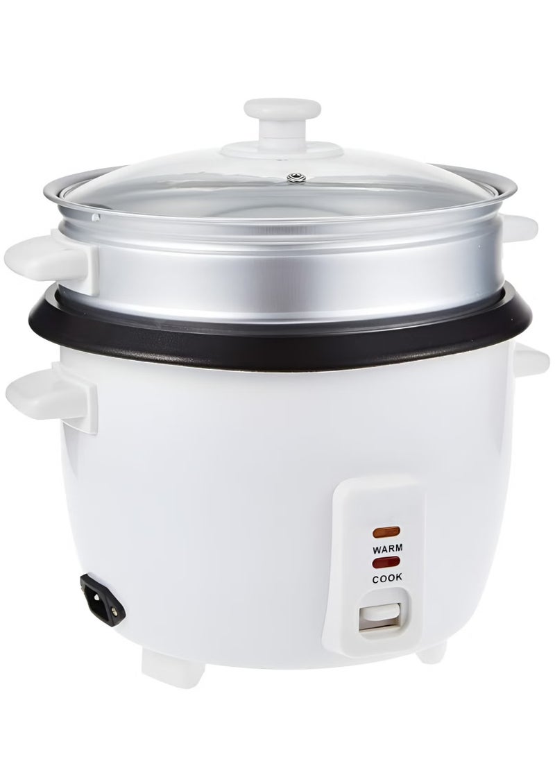 Electric Drum Rice Cooker With Aluminium Inner Pot 4L 750W 28*28*28.7 cm White