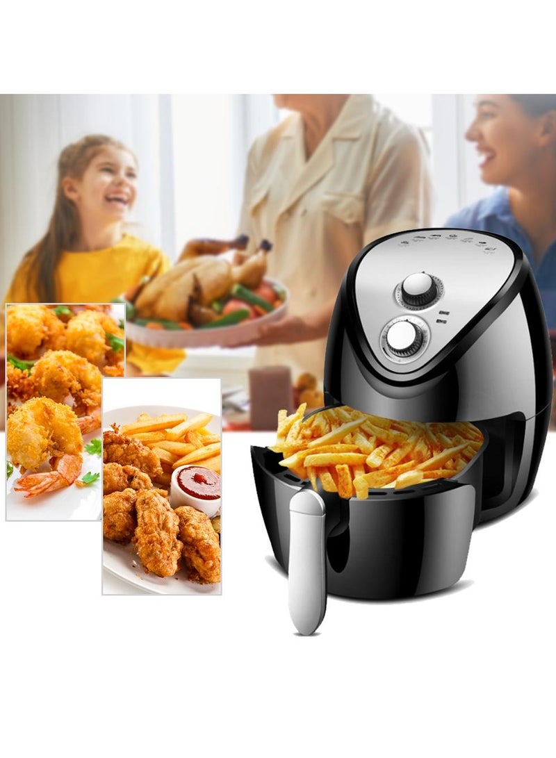 Air Fryer 5.5L Large Capacity, 1300W High Power Smart Air Fryer with Digital Touchscreen, Oil-Free Cooking, Fume-Free Design, Rapid Air Circulation, Easy Clean for Healthy Frying