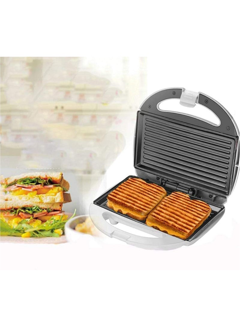 Kitchen Cooking Appliances Curved Stripe Omelette Bread Waffle Sandwich Maker ， Non-stick Coating Cool Touch Handle Anti-Skid Feet