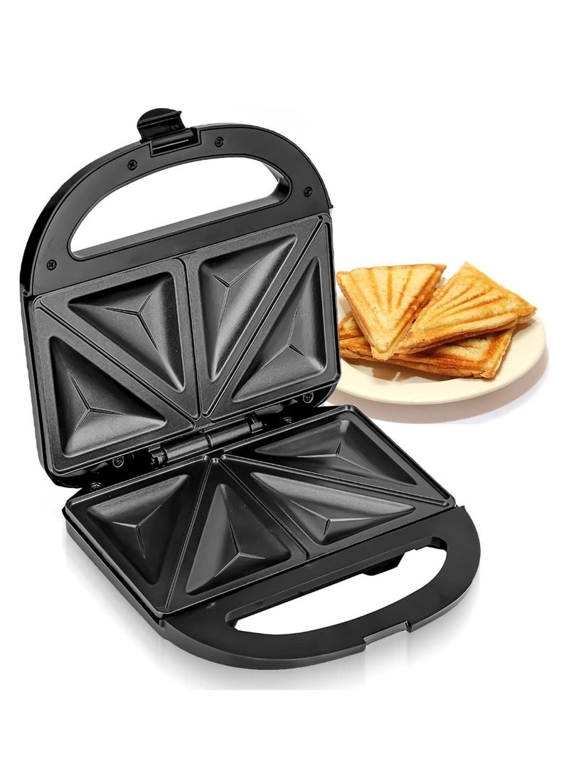 3-In-1 Snack Maker - Sandwich Toaster, Waffle Maker, Panini Press Grill, Includes Removable Extra Large Deep Fill Hot Plates, Non-Stick, 900W, Auto Temperature Control, Stay Cool Handle