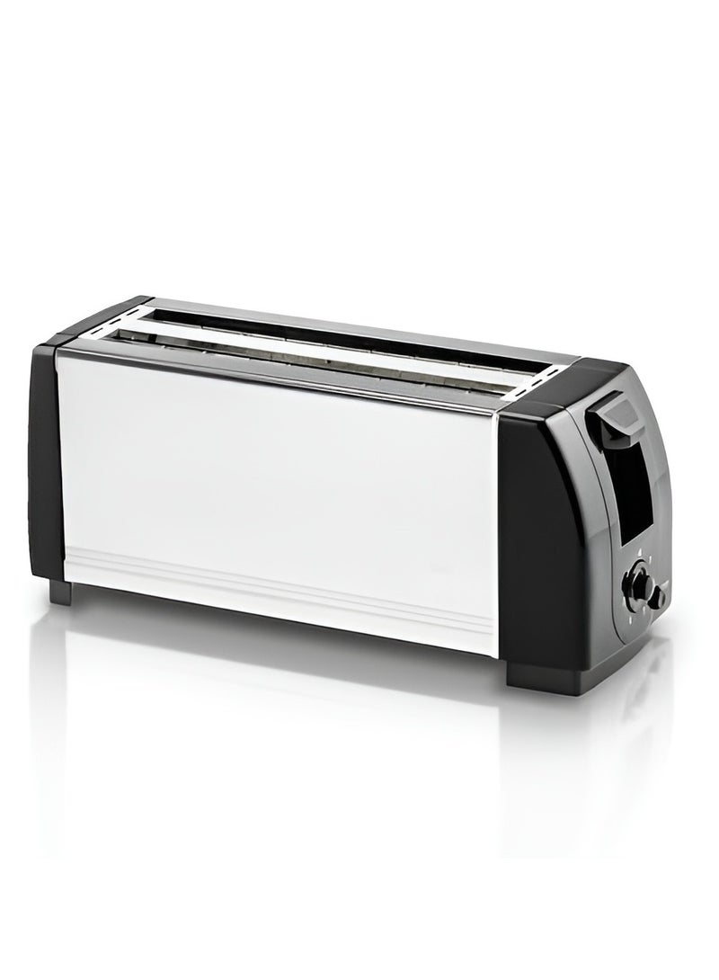 4-Slice Bread Toaster with Extra-Wide Slots | Stainless Steel Toaster with Dual Independent Controls, Adjustable Browning Settings & High-Lift Lever | Perfect for Toast, Bagels, and Waffles