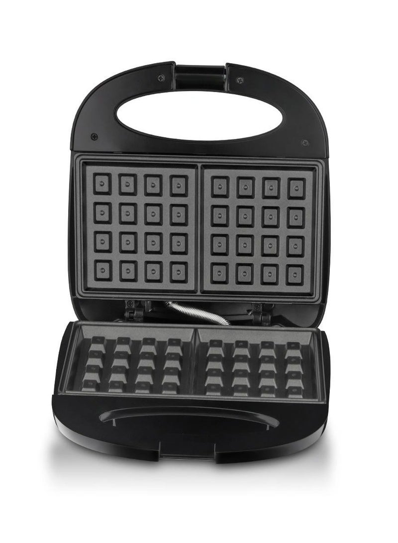 Electric Waffle Maker 1100W, 4-Slice Non-Stick Belgian Waffle Maker with Adjustable Temperature Control, Double-Sided Heating, Multi-Functional Breakfast and Snack Machine, Perfect for Waffles, Sandwiches, and More