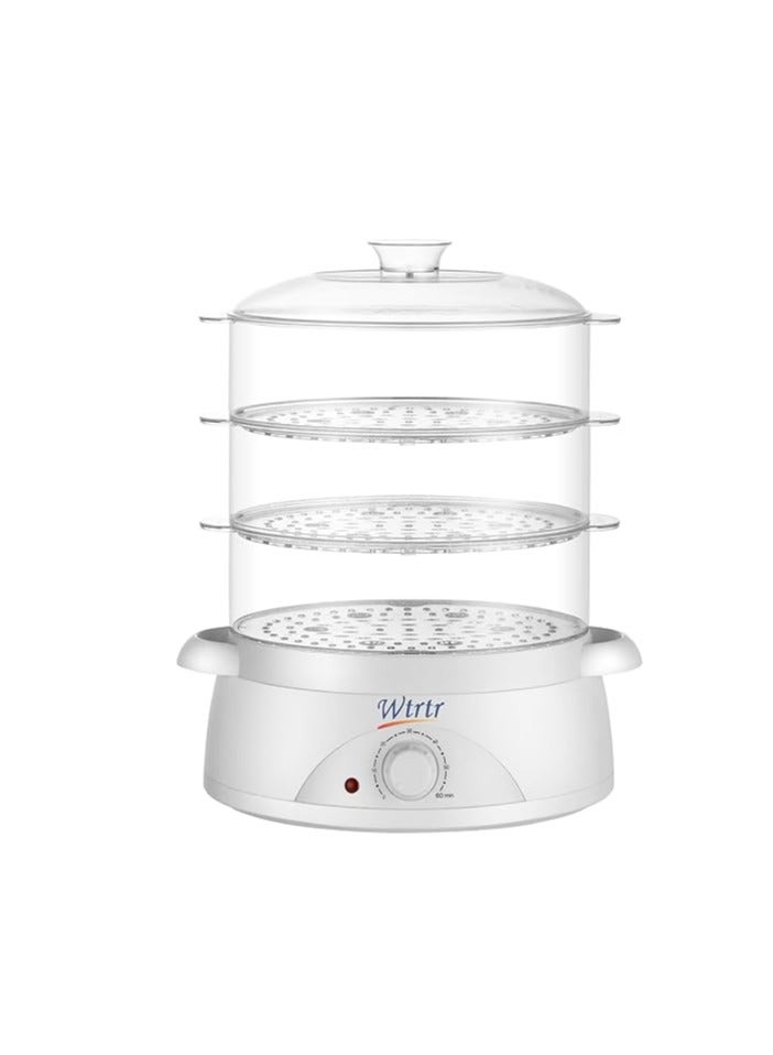 Wtrtr 10L Food Steamer,3 Tiers,600W,60 Minutes Timer, Multifunctional electric steamer, Makes Baby food, Healthy Food, Meat, Fish & More XB-3119