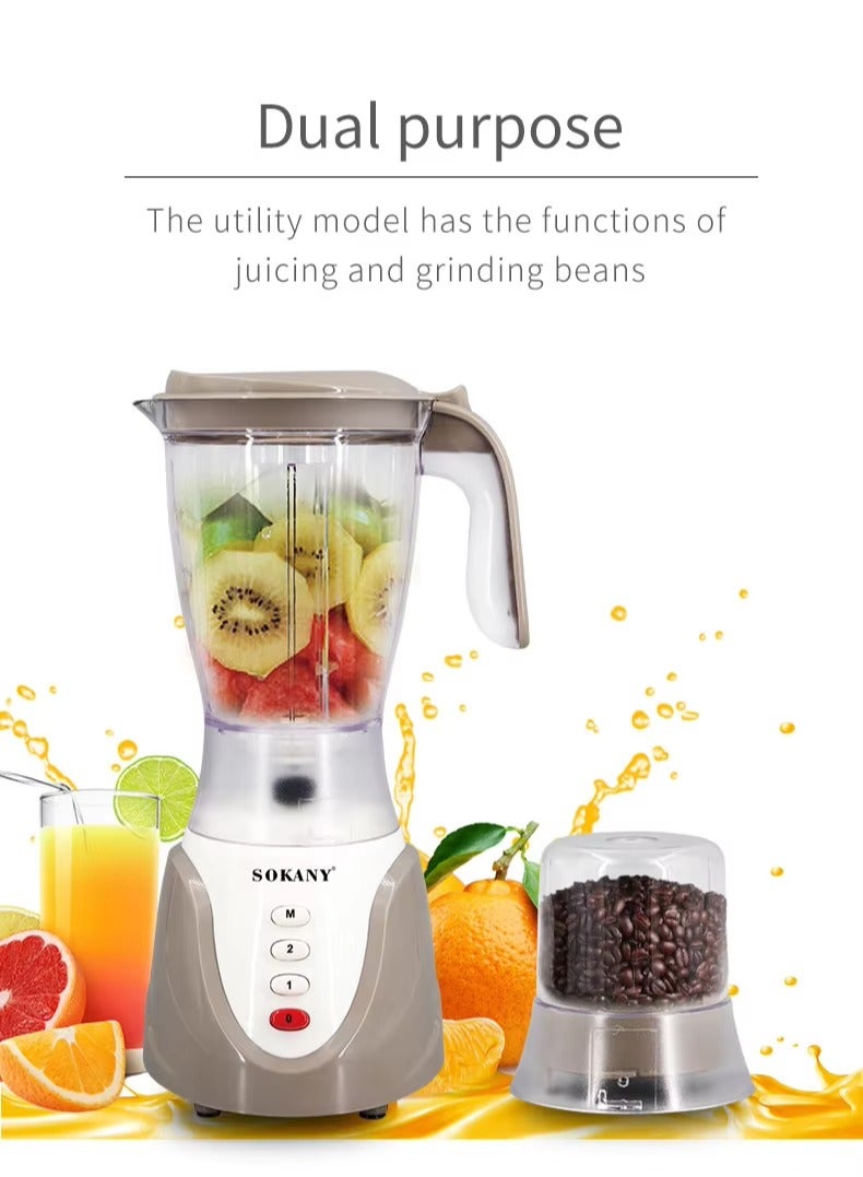 1.5L Adjustable Electric Blender with Grain Grinder Multifunctional Grain Grinder SK-158 White