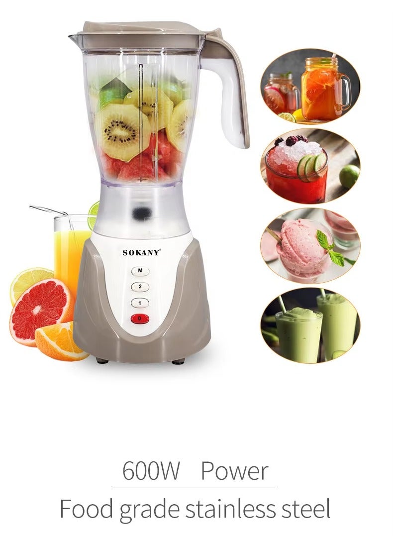 1.5L Adjustable Electric Blender with Grain Grinder Multifunctional Grain Grinder SK-158 White