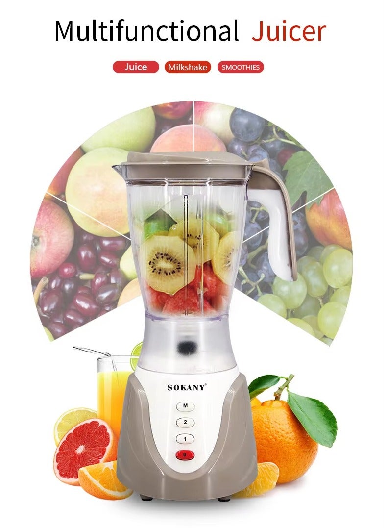 1.5L Adjustable Electric Blender with Grain Grinder Multifunctional Grain Grinder SK-158 White