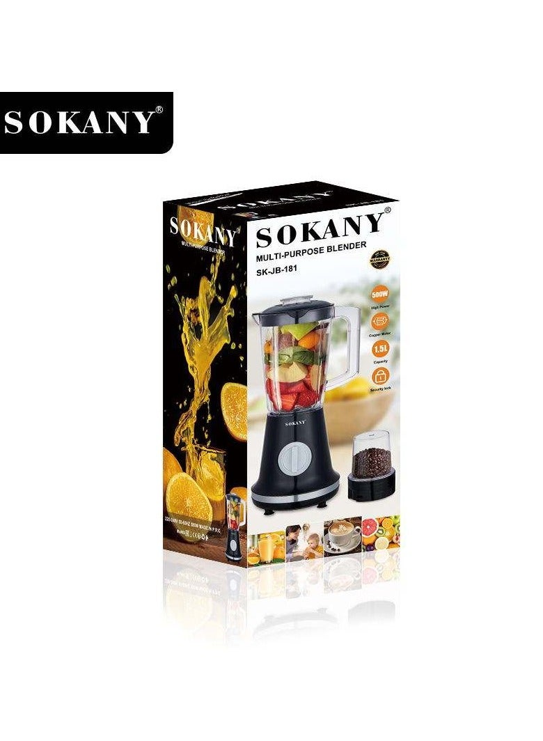 Sokany Electric Household Multi-function Blender Food Mixer Fruit Juicer SK-JB-181