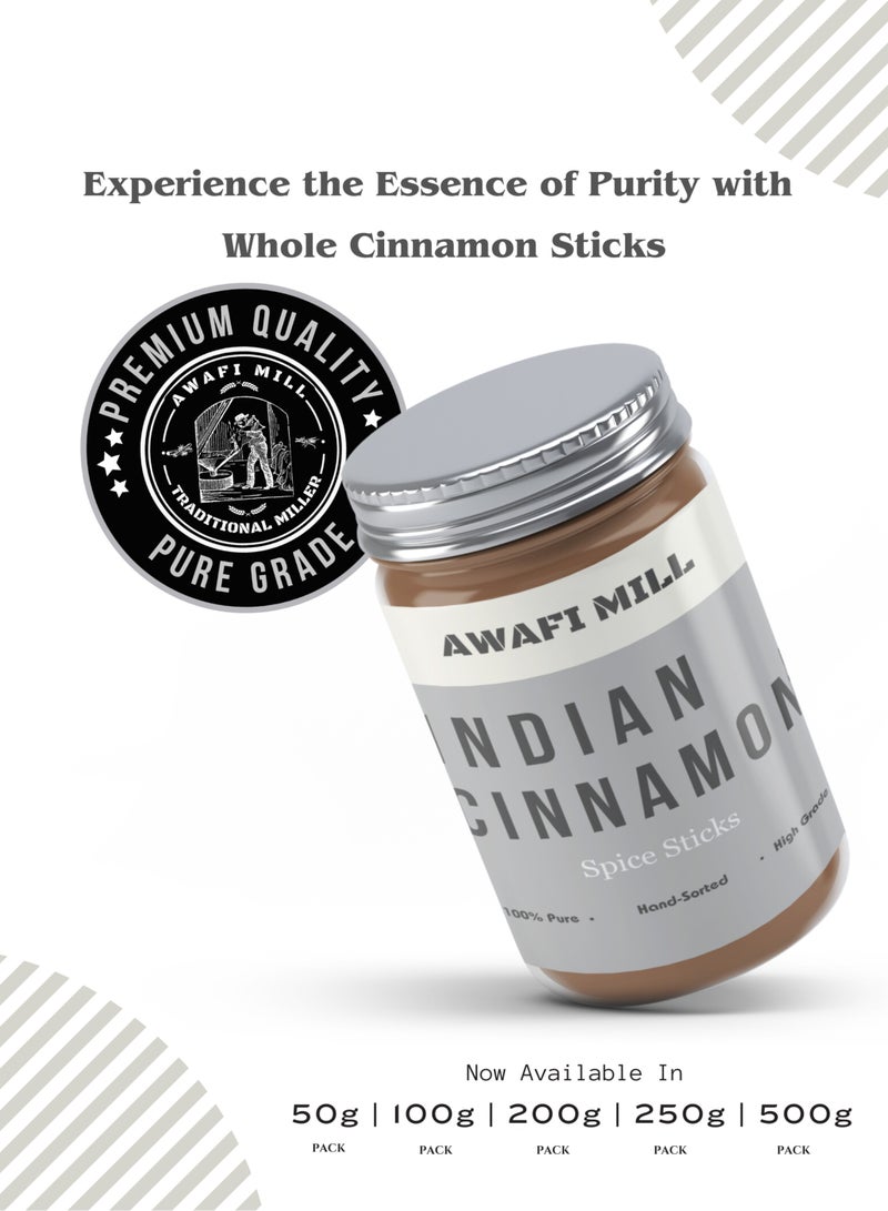 Awafi Mill Indian Cinnamon Sticks | Aromatic and Flavorful Spice for Cooking, Baking, and Beverages