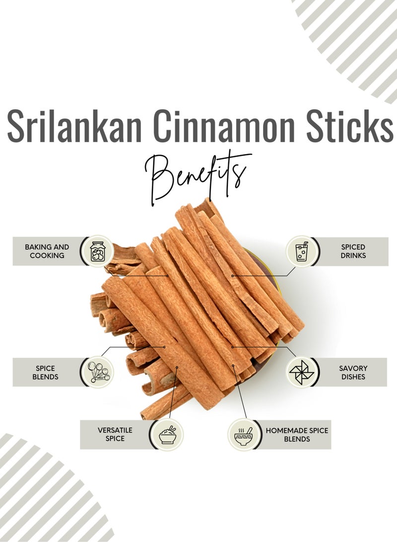 Awafi Mill Premium Sri Lankan Cinnamon Sticks | Aromatic Spice for Cooking, Baking, and Beverages