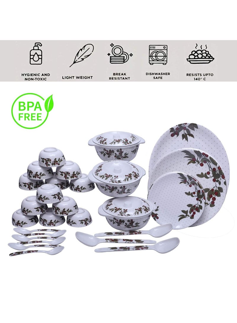 Style Round Shape Melamine Dinner Set For Kitchen