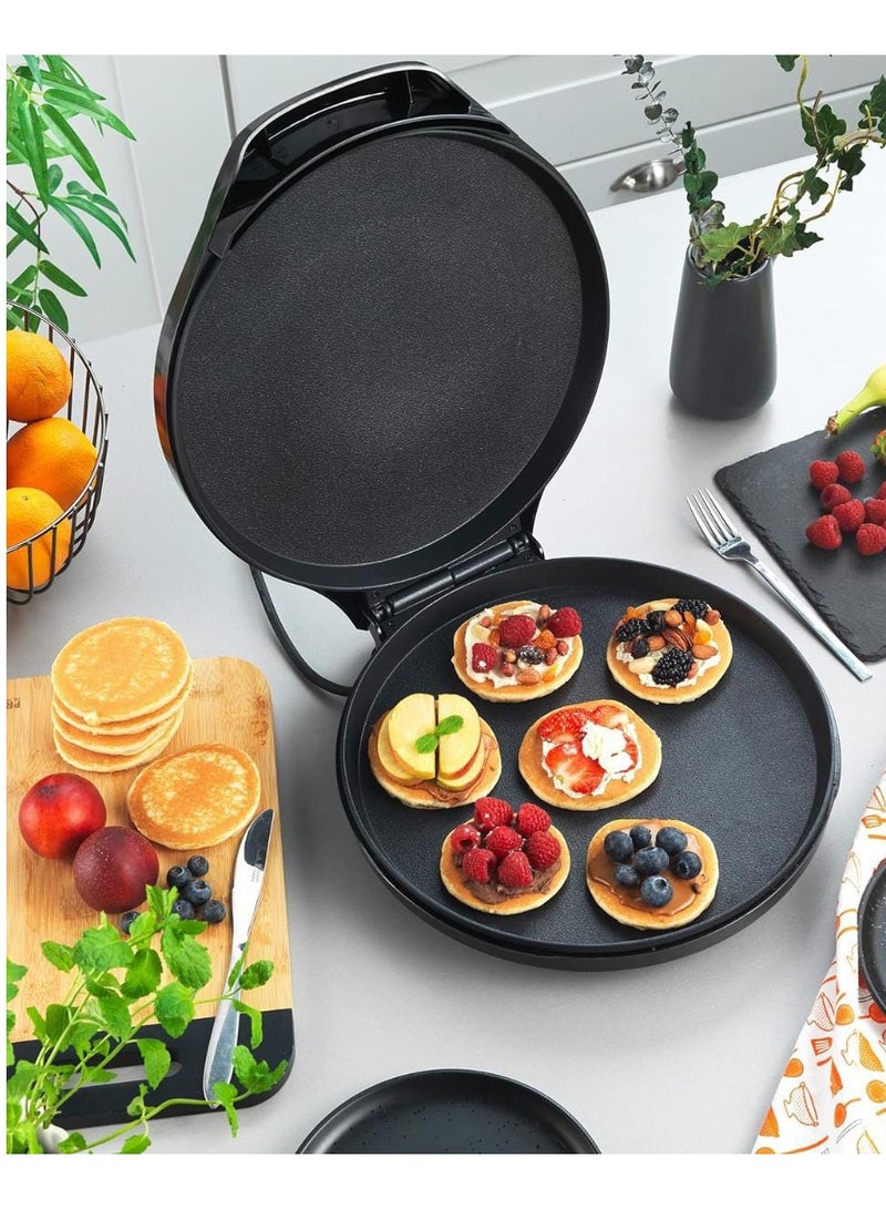 Multifunction Electric Pan, Cookie Maker & Pizza Maker with Non-Stick Surface, Adjustable Temperature Control, Perfect for Baking, Grilling, Frying, and Cooking – Ideal for Homemade Pizzas, Crepes, Cookies, and More