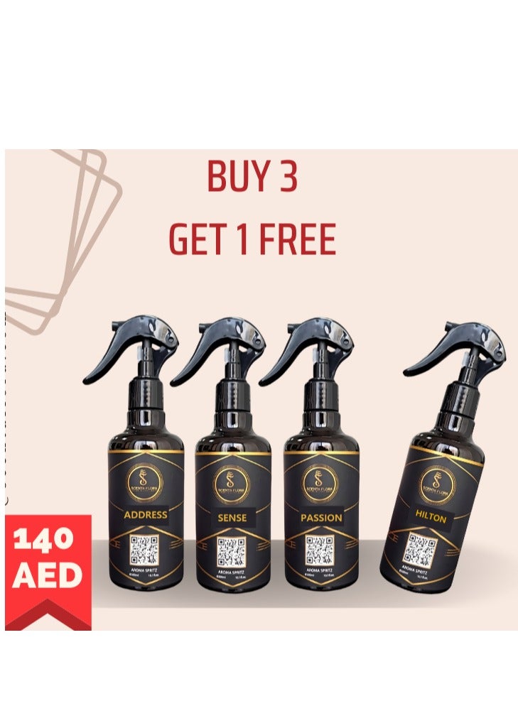 Special Offer: Buy 4 Aroma Spritz for the Price of 3! | Long-Lasting Air Freshener for Cars, Carpets, Curtains, Rooms, Fabrics & Abayas