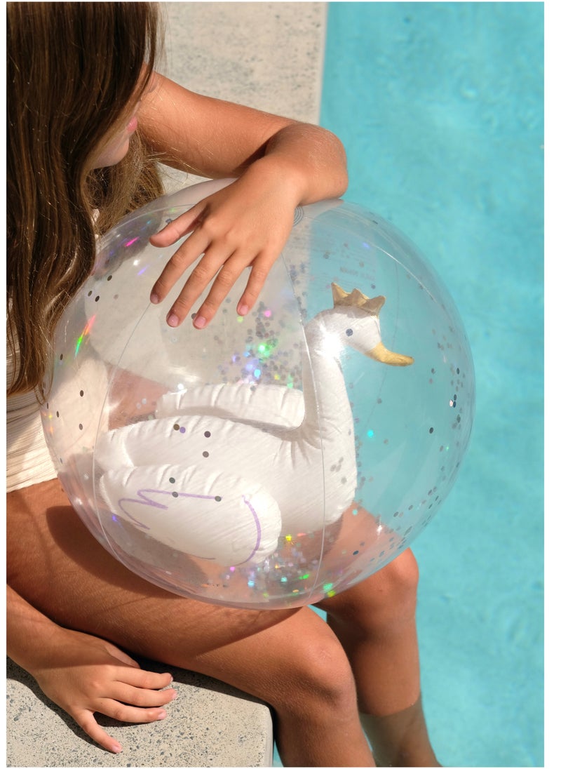 3D Inflatable Beach Ball Princess Swan Multi