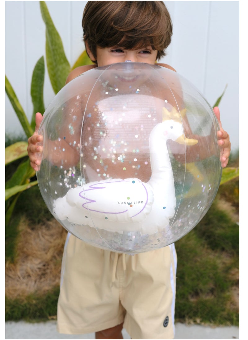 3D Inflatable Beach Ball Princess Swan Multi